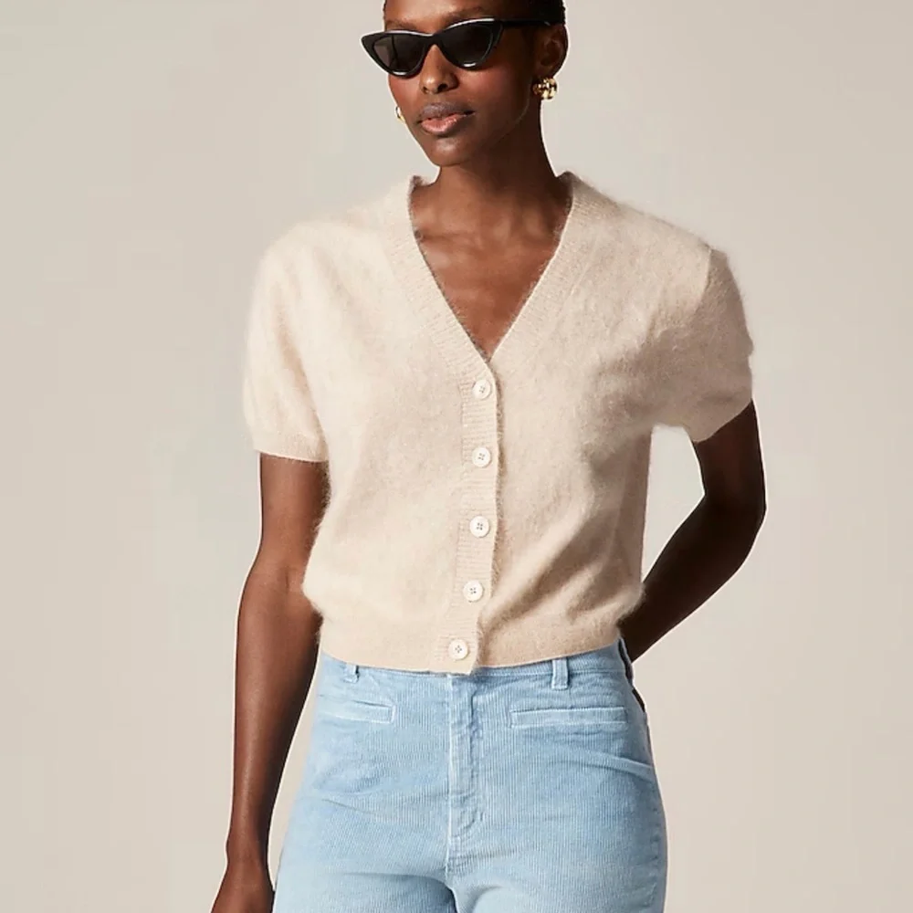 J. CREW Brushed cashmere short-sleeve cardigan Size‎ S, M NWT $178 CM665
